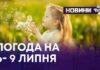 ПОГОДА НА 6- 9 ЛИПНЯ
