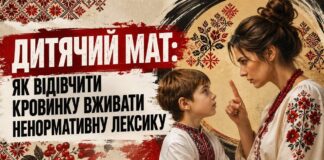 КОЛИ БОЛИТЬ ДУША. ДИТЯЧИЙ МАТ: ЯК ВІДІВЧИТИ КРОВИНКУ ВЖИВАТИ НЕНОРМАТИВНУ ЛЕКСИКУ